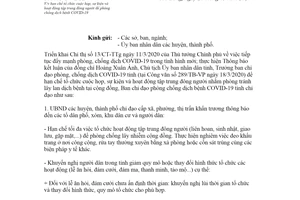 Công văn 695/CV-BCĐ 2020 hạn chế sự kiện đông người phòng chống COVID 19 Cao Bằng