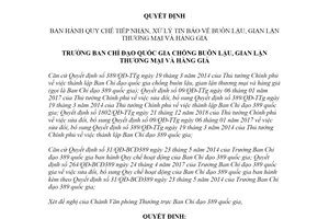 Quyết định 195/QĐ-BCĐ389 2020 Quy chế tiếp nhận tin báo buôn lậu gian lận thương mại