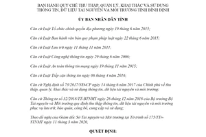 Quyết định 09/2020/QĐ-UBND khai thác thông tin dữ liệu tài nguyên và môi trường tỉnh Bình Định