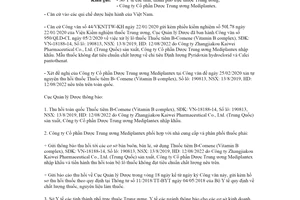 Công văn 2808/QLD-CL 2020 đình chỉ lưu hành thuốc không đạt tiêu chuẩn chất lượng