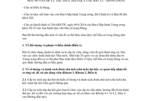 Hướng dẫn 03-HD/TW 2020 thực hiện Quy chế bầu cử trong Đảng