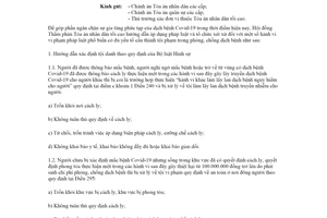 Công văn 45/TANDTC-PC 2020 xét xử tội phạm liên quan đến phòng chống dịch bệnh Covid-19