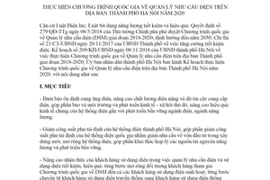 Kế hoạch 61/KH-UBND 2020 thực hiện Chương trình quốc gia Quản lý nhu cầu điện Thành phố Hà Nội