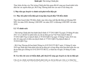 Công văn 1931/BCT-ĐL 2020 xem xét bổ sung quy hoạch dự án điện gió