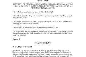 Quyết định 12/2020/QĐ-TTg thí điểm ký quỹ đối với người lao động đi làm việc tại Hàn Quốc