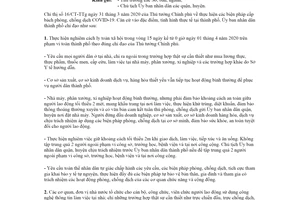 Công văn 1204/UBND-TH 2020 thực hiện Chỉ thị 16/CT-TTg Hồ Chí Minh