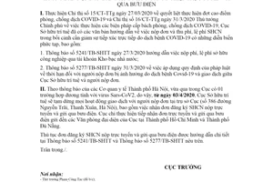 Thông báo 5387/TB-SHTT 2020 nộp đơn đăng ký sở hữu công nghiệp trực tuyến và qua bưu điện