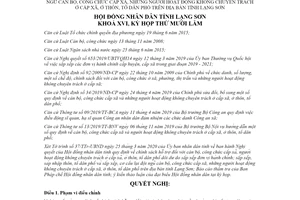 Nghị quyết 01/2020/NQ-HĐND chính sách hỗ trợ đối với cán bộ công chức cấp xã dôi dư tỉnh Lạng Sơn