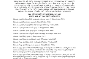 Nghị quyết 02/2020/NQ-HĐND chức danh người hoạt động không chuyên trách ở cấp xã Lạng Sơn