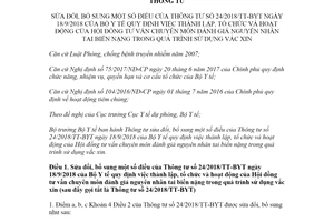 Thông tư 5/2020/TT-BYT sửa đổi Thông tư 24/2018/TT-BYT hoạt động của Hội đồng tư vấn