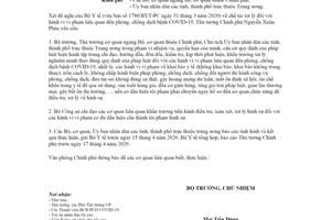 Công văn 2673/VPCP-KGVX 2020 xử lý vi phạm liên quan đến phòng chống dịch bệnh COVID-19