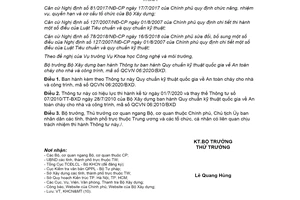 Thông tư 01/2020/TT-BXD Quy chuẩn kỹ thuật quốc gia An toàn cháy cho nhà và công trình