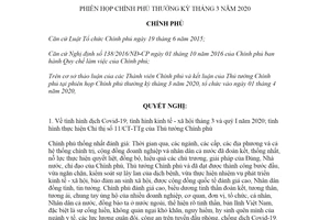 Nghị quyết 41/NQ-CP 2020 phiên họp Chính phủ thường kỳ tháng 3