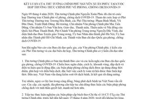 Thông báo 153/TB-VPCP 2020 kết luận Thủ tướng Chính phủ tại cuộc họp phòng chống dịch COVID-19