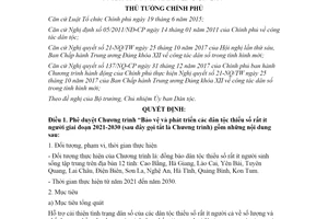 Quyết định 499/QĐ-TTg 2020 phê duyệt Chương trình Bảo vệ và phát triển dân tộc thiểu số rất ít người