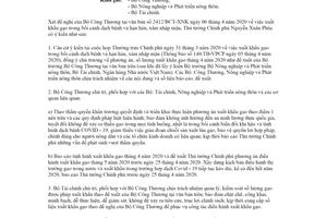 Công văn 2827/VPCP-KTTH 2020 xuất khẩu gạo trong bối cảnh dịch bệnh và hạn hán xâm nhập mặn