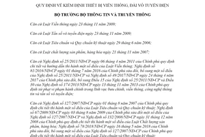 Thông tư 07/2020/TT-BTTTT kiểm định thiết bị viễn thông đài vô tuyến điện