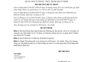 Quyết định 750/QĐ-BTP 2020 phương án sắp xếp lại xử lý xe ô tô phục vụ công tác các chức danh