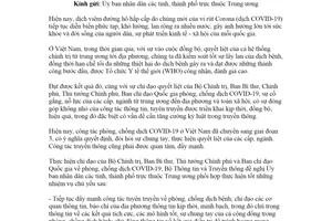 Công văn 1090/BTTTT-CBC 2020 tăng cường kỷ luật truyền thông phòng chống dịch COVID-19