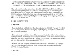 Kế hoạch 10/KH-HĐND 2020 giám sát thực hiện biện pháp chống COVID-19 Ủy ban huyện Vĩnh Phúc