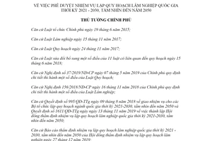 Quyết định 536/QĐ-TTg 2020 nhiệm vụ lập quy hoạch lâm nghiệp quốc gia thời kỳ 2021 2030