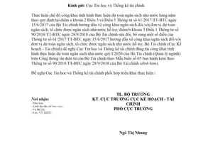 Công văn 4110/BTC-KHTC 2020 công khai tình hình thực hiện dự toán ngân sách quý I