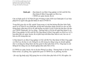 Công văn 1185/SLĐTBXH-VLATLĐ 2020 đối tượng chịu ảnh hưởng COVID-19 được hỗ trợ Hà Nội