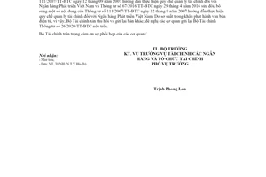 Công văn 4737/BTC-TCNH 2020 thu hồi và thay thế Thông tư