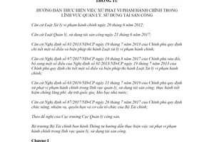 Thông tư 29/2020/TT-BTC xử phạt vi phạm hành chính lĩnh vực quản lý sử dụng tài sản công