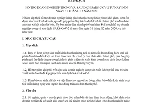 Kế hoạch 1455/KH-UBND 2020 hỗ trợ doanh nghiệp trong và sau dịch SARS-CoV-2 Hồ Chí Minh