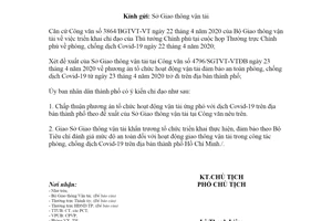 Công văn 1491/UBND-VX 2020 tổ chức vận tải đảm bảo an toàn chống Covid-19 Hồ Chí Minh