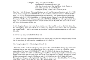 Official Dispatch 2599/SGTVT-QLVT 2020 Implementation of the PM's directive Covid-19 prevention