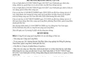 Quyết định 711/QĐ-BGTVT 2020 công bố mở cảng cạn Long Biên