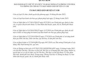 Quyết định 03/2020/QĐ-UBND Quy chế hoạt động Phòng Văn hóa Ủy ban huyện Củ Chi Hồ Chí Minh