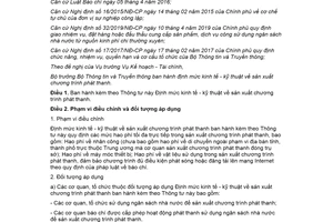 Thông tư 09/2020/TT-BTTTT định mức kinh tế kỹ thuật về sản xuất chương trình phát thanh