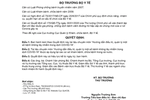 Quyết định 1886/QĐ-BYT 2020 tài liệu Hướng dẫn quản lý bệnh không lây nhiễm trong dịch COVID-19