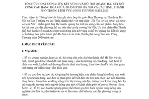 Kế hoạch 84/KH-UBND 2020 hỗ trợ quảng bá lĩnh vực Công Thương Hà Nội