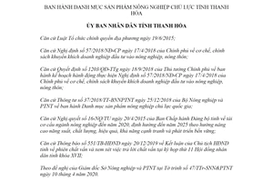 Quyết định 1500/QĐ-UBND 2020 Danh mục sản phẩm nông nghiệp chủ lực tỉnh Thanh Hóa