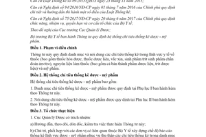 Thông tư 6/2020/TT-BYT quy định hệ thống chỉ tiêu thống kê dược mỹ phẩm