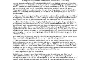 Công văn 1391/BHXH-BT 2020 thực hiện Nghị quyết 42/NQ-CP và Quyết định 15/2020/QĐ-TTg