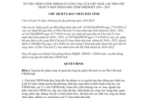 Quyết định 1400/QĐ-UBND 2020 phân công nhiệm vụ công tác Chủ tịch Ủy ban tỉnh Hà Tĩnh