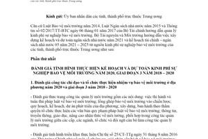 Công văn 2361/BTNMT-KHTC 2020 dự toán ngân sách nhà nước bảo vệ môi trường 2021