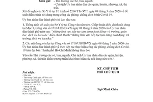 Công văn 1717/UBND-VX 2020 điều chỉnh nội dung Công văn 1710/UBND-VX thành phố Hồ Chí Minh