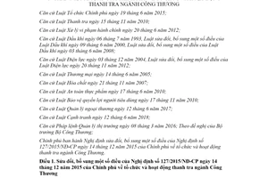 Nghị định 54/2020/NĐ-CP sửa đổi Nghị định 127/2015/NĐ-CP tổ chức thanh tra ngành Công Thương