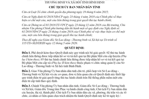 Quyết định 1794/QĐ-UBND 2020 quy trình nội bộ thủ tục hành chính Sở Lao động tỉnh Bình Định