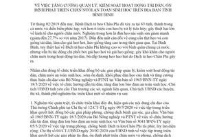 Chỉ thị 11/CT-UBND 2020 kiểm soát hoạt động tái đàn phát triển chăn nuôi an toàn Bình Định