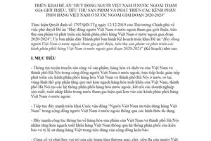 Kế hoạch 103/KH-UBND 2020 Huy động người Việt Nam ở nước ngoài giới thiệu sản phẩm Hà Nội