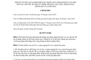 Nghị quyết 81/NQ-CP 2020 phê duyệt kết quả pháp điển Bổ trợ tư pháp Hình sự Kế toán Thống kê