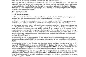 Công văn 1778/BGDĐT-GDĐH 2020 công tác tuyển sinh trình độ đại học ngành Giáo dục Mầm non