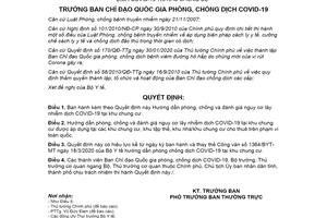 Quyết định 2234/QĐ-BCĐQG 2020 Hướng dẫn phòng chống dịch COVID 19 khu vực chung cư